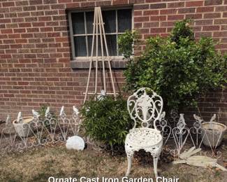 Ornate Cast Iron Garden Chair