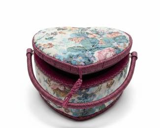 Vintage HeartShaped Sewing Box