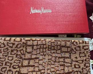 Neiman Marcus Beaded Clutch with Box