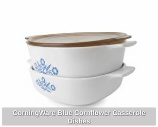 CorningWare Blue Cornflower Casserole Dishes second image