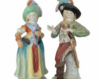 Occupied Japan Porcelain Colonial Couple Figurines