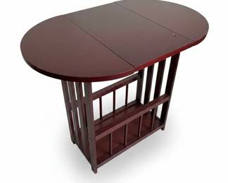 Art Nouveau Mahogany Finish Magazine Rack Side Table second image