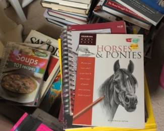 Assorted Books Horses Ponies Drawing Books, Coloring Books, and Cookbooks