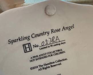 Hamilton Collection Sparkling Country Rose Angel Figurine second image