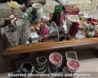 Assorted Decorative Vases and Planters
