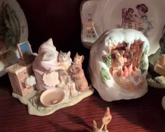 Beatrix Potter Mrs. TiggyWinkle and Peter Rabbit Figurines by Border Fine Arts