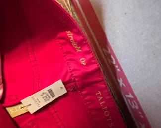 Talbots Womens Red Straight Leg Pants third image