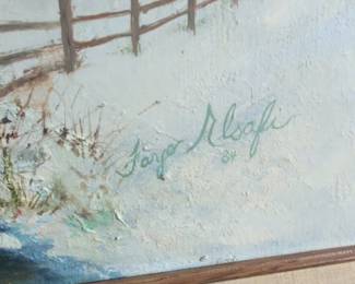 Winter Landscape Painting by Jorgen R. Osafl second image