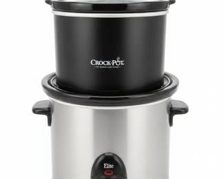 CrockPot Slow Cooker, Cuisinart Electric Pressure Cooker, and Simply Ming Air Fryer