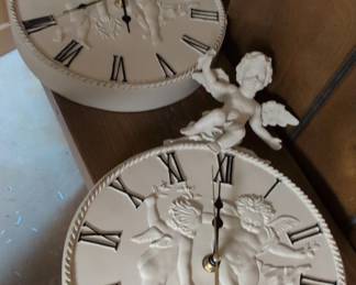 Cherub Motif Decorative Wall Clock
