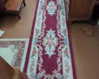 Floral Medallion Aubusson Style Runner Rug
