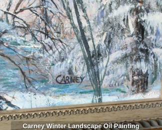 Carney Winter Landscape Oil Painting second image