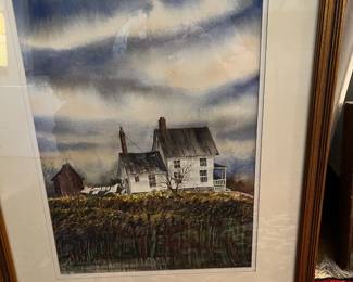 Watercolor by local artist.