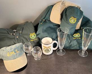 Greenbrier Military School jackets, hat, glasses