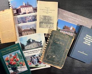 Old Stone Church memorabilia plus vintage cookbook