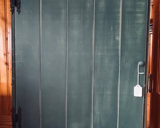 Small rustic green cabinet
