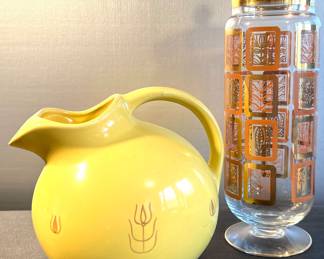 Mid-century pitcher and canister