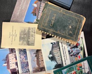 Old Stone Church memorabilia plus vintage cookbook