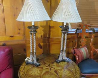2 tall lamps