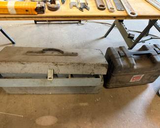 Vintage wooden tool chest