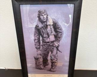 ar Framed Aviation Art Print The Crewman by Gil Cohen,