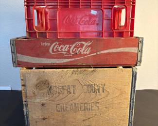 an Three Box Lot Featuring CocaCola and Moffat County Creameries Crates