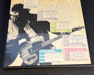 bb Bruce Springsteen Red Rocks 1981 Ticket Denver Concert Stub Collection Framed Born to Run