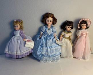 z Madame Alexander Doll Lot with Boxes  Vintage Collectible Dolls Featuring Little Women and Historical Characters