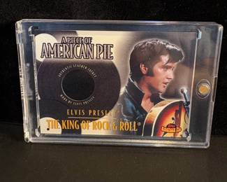 bb 2001 Topps American Pie Elvis Presley Relic Card with Piece of Authentic Leather Jacket