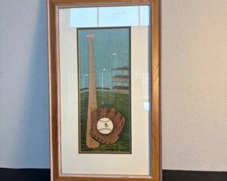 ar Fly Ball by Warren Kimble  Framed Nostalgic Baseball Scene Artwork