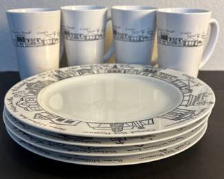 k Chapel Hill Plates and Mugs Featuring Donna Sue Chesborough Illustration