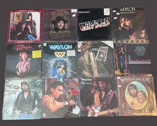 bb Waylon Jennings LP Lot 12  Dreaming My Dreams, Are You Ready for the Country  More