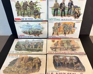 t Shanghai Dragon 8 Lot Model Kits  135 NAM Series Military Figures