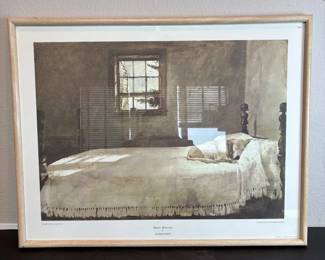 ar Framed Art Print of Master Bedroom Watercolor by Andrew Wyeth