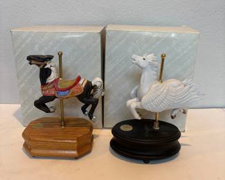 z Westland Carousel Collection Limited Edition Music Box Pair