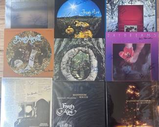 bb Signed Mannheim Steamroller Vinyl Lot 9  Fresh Aire I II III IV MultiSigned Albums