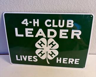 c Club Leader Embossed Metal Tin Sign