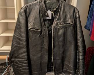 Leather motorcycle jacket 