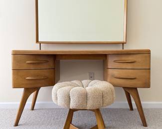 MCM Heywood Wakefield Vanity & Stool