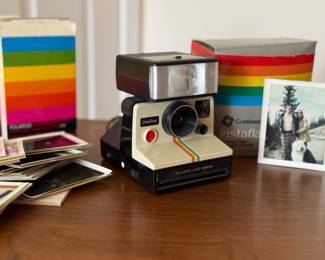 Vintage Polaroid Camera w/ Accessories