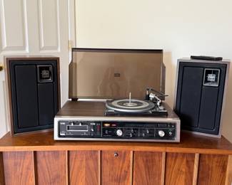 MCM Zenith Record Player and Speakers
