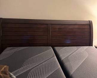 king size headboard, power bases and mattress. comes with the gap filler 