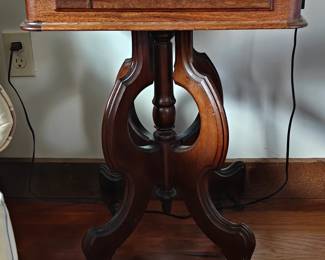 012 – Stone Top Eastlake Side Table