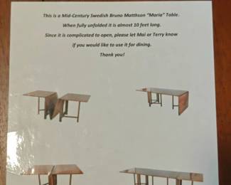 026 – Mid-Century Swedish Bruno Mathsson “Maria” Table – 60 x 35.5 x 28.5