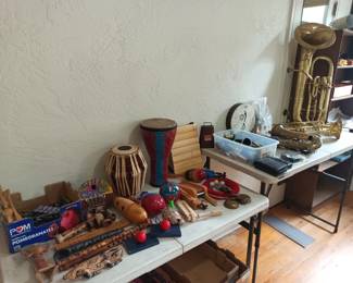 Drums, rattles and horns