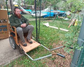 The operator quit when he sat down.