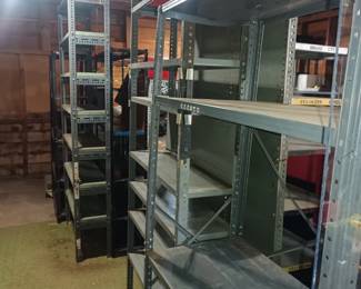 Metal shelves