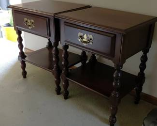 Mahogany End Tables Pair second image