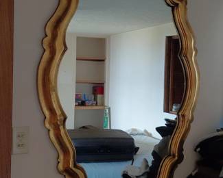 Ornate Gold Gilt Scalloped Mirror