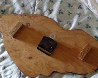 Maui Map Shaped Wooden Clock second image